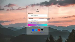 Login Form In HTML And CSS | Animated Login Page using HTML and CSS only