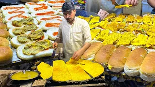 Cheapest Burger in the World | Tawa bun Kabab Cooking Skills | Cheapest Street Food in Pakistan