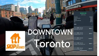 Skip The Dishes Delivery On E-Bike ET. CYCLE T720 Downtown Toronto Nov 2021