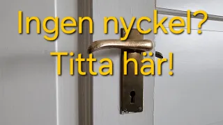 Tillverkning av tillhållarnyckel när sådan saknas