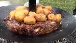 Казан-кебаб из телятины.  Кофе на углях. ENG SUB. Kazan-kebab. How to cook veal