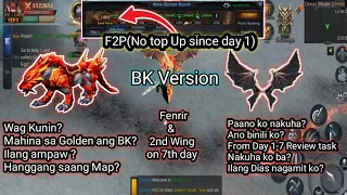 KAYA BANG KUNIN ANG FREE FENRIR & 2nd Wing Using BK? | F2P Lang | MU DRAGON ADVENTURE