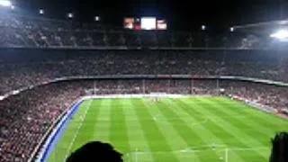 Camp Nou. Barcelona Athletic Bilbao 07mar09 punizione Barca. Azione primo tempo