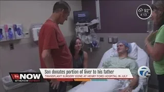 Son donates portion of his liver to help save his father's life