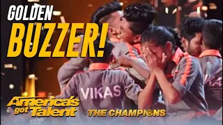 V. Unbeatable: The Indian Dance Crew BACK For a Second Chance Get Golden Buzzer! AGT Champions