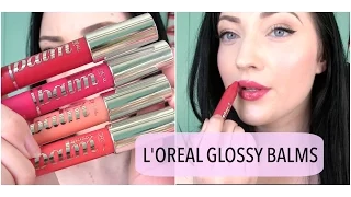 NEW L'Oreal Glossy Balms Review + Swatches!