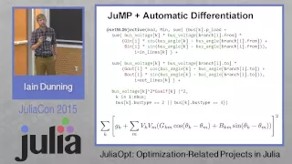 JuliaOpt: Optimization related projects in Julia | Iain Dunning | JuliaCon 2015