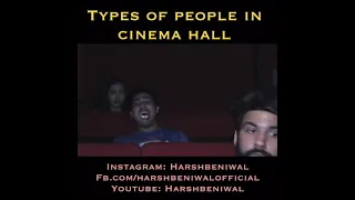 Harsh Beniwal funny video 😂 types of people in cinema hall🎬#shorts #youtubeshorts