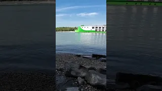 Danube River Cruise Ship and its waves.