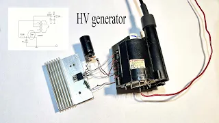 High voltage generator on flyback transformer