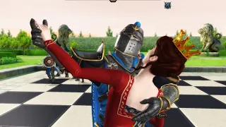 4K Battle Chess: Game of Kings I  Royal fork  I  Both king and queen fork by knight