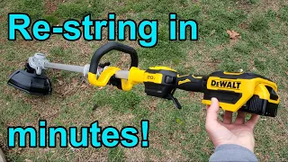 How to replace reload string on Dewalt trimmer - 20V or 60V