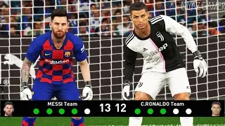 goalkeeper L.Messi vs goalkeeper C.Ronaldo | Penalty Shootout | PES 2019 Gameplay PC
