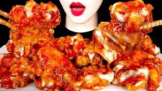 ASMR MUKBANG | 처갓집 슈프림양념치킨 먹방 SWEET SPICY FRIED CHICKEN EATING SOUNDS | ZOEY ASMR