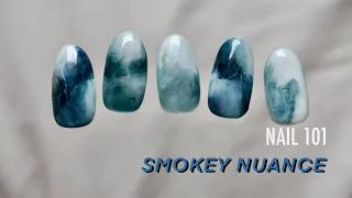 HOW TO / Smokey Blue Japanese and Korean Inspired Nuance Nails | NAIL 101