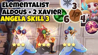 Elementalist Aldous + two 3STARS xavier | Angela skill 3 | magic chess #magicchess