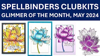 Spellbinders Clubkits May 2024 - Glimmer of the Month + Bonus Item, Tropical Bloom Stencil