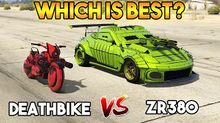 GTA 5 ONLINE : DEATHBIKE VS ZR380 | WHICH IS BEST FUTURISTIC VEHICLE?