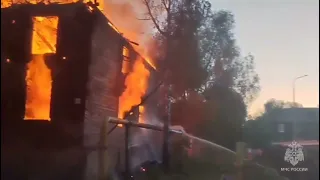 Пожар в Ижевске в Машиностроителе.