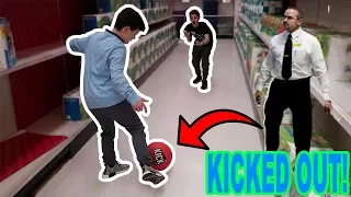 PLAYING KICKBALL IN WALMART! (KICKED OUT)