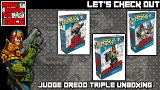 Judge Dredd Miniature game triple unboxing: Dredd | Anderson | Gangers