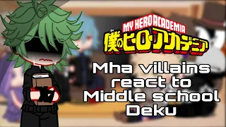 []Mha villains react to middle school deku[]GCRV[] By cxkelover! []