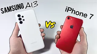 iPhone 7 vs Samsung Galaxy A13 |😱¿quien ganará? | 5 años de diferencia!!