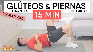 PIERNAS bonitas y GLÚTEOS grandes 🍑 | Rutina 15 minutos EJERCICIOS para glúteos en casa