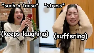 twice dahyun suffering while doing this, and there’s chaeyoung she’s so stress