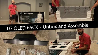 Noob Unboxing, Assembly, and Initial Setup for LG OLED TV (LG 65" CX)