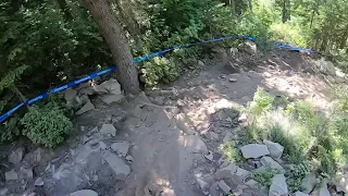 Bad Crash Into a Tree At Northwest Cup Rd 2 at Silver Mountain Bike park