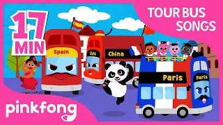 Paris Tour Bus and more | Traveling | +Compilation | Pinkfong Songs for Children