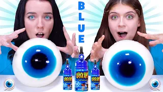 Blue Food Challenge By LiLiBu (Candy Race, Giant Gummy Eyeballs)