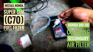 INSTALL FUEL FILTER | CLEAN SECONDARY AIR FILTER (EGR) : HONDA DIO 110 2021 (2022/2023) | PH VARIANT