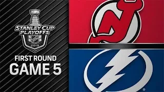 STANLEY CUP PLAYOFFS R1 G5: NEW JERSEY DEVILS VS TAMPA BAY LIGHTNING