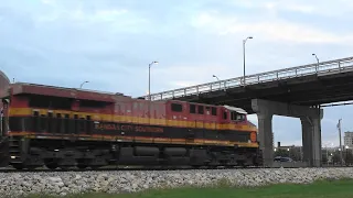 KCS & BNSF Power Leads CP Freight, Davenport, IA