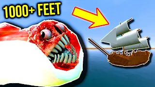 BRIDGE WORM EATS MY BOAT!! (Gmod Nextbot)