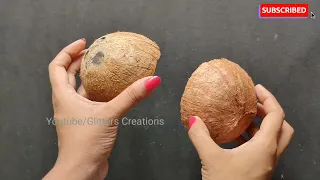 DIY Coconut Shell Ideas/Coconut Shell Planter Craft ideas| How to make Coconut shell craft