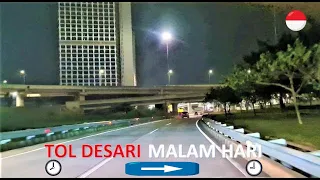 Tol Jakarta malam hari: tol depok antasari, Exit andara. 4k video 2021