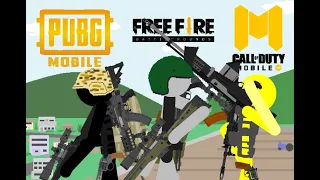 PUBG Mobile vs Free Fire vs Call of Duty Mobile - Pivot Stickman Animation