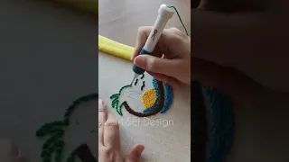 How to make punch needle embroidery with summer design? Yaz şablonuyla punch nakışı nasıl yapılır?