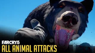 Far Cry 5 - All ANIMAL ATTACK Animations [1080p 60FPS] Bear, Cougar, Wolverine, Eagle Attacks