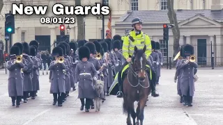 "Changing of the Guard" New Guard leaves Wellington Barracks - 08/01/23