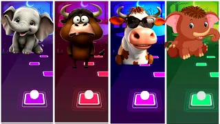 Elephants🆚Ferdinand🆚Cows🆚Mammoth🎶Let's see Who is best?🎮 #coffindance #tileshop