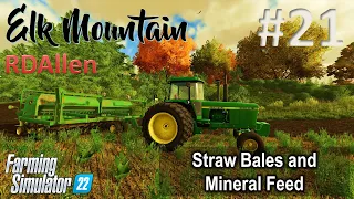 Straw Bales and Mineral Feed | E21 Elk Mountain Farming | Farming Simulator 22