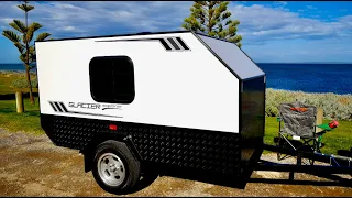 Full Tiny Camper (Squaredrop / Teardrop Trailer) Build Timelapse - in 3 minutes