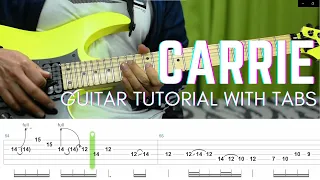 Carrie - Europe | Guitar Tutorial with tabs