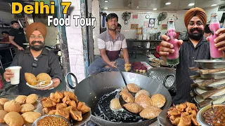 Top 5 Famous street food in Delhi 7 | Chole Kulche , Love poori , Dudh Soda