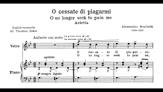 O cessate di piagarmi (Alessandro Scarlatti) - Piano Accompaniment in G Minor