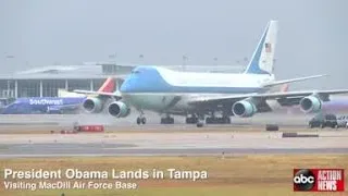 Air Force One Lands in Tampa